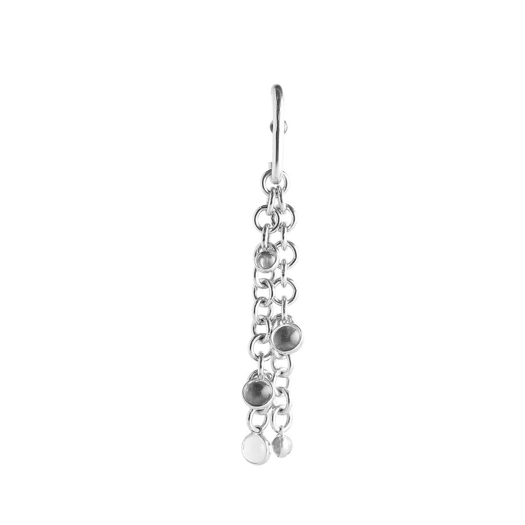 hana kim recycled silver Cascada Earring set with Swiss quartz crystals