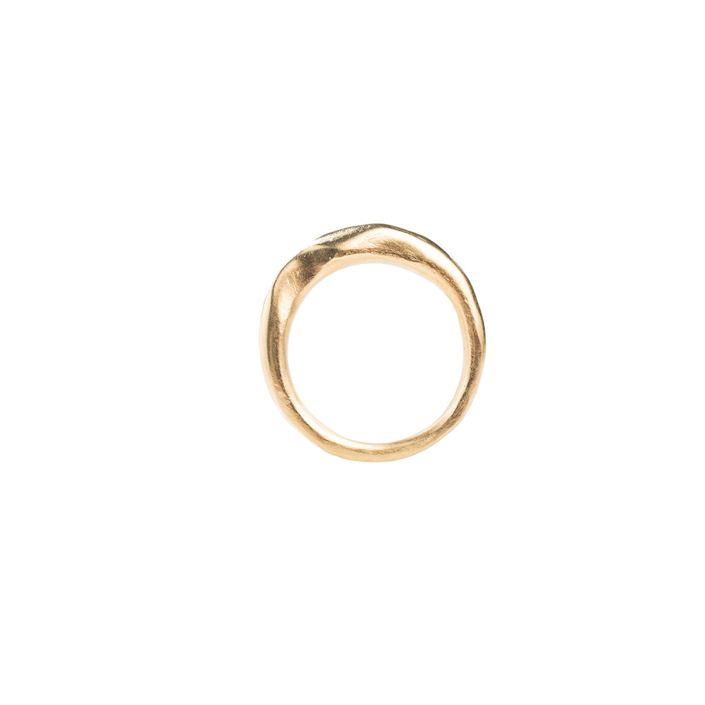 hana kim recycled silver Flow Ring gold plated