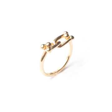 hana kim recycled silver Link Ring gold plated
