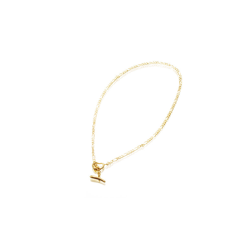 hana kim recycled silver Mesh Necklace gold plated