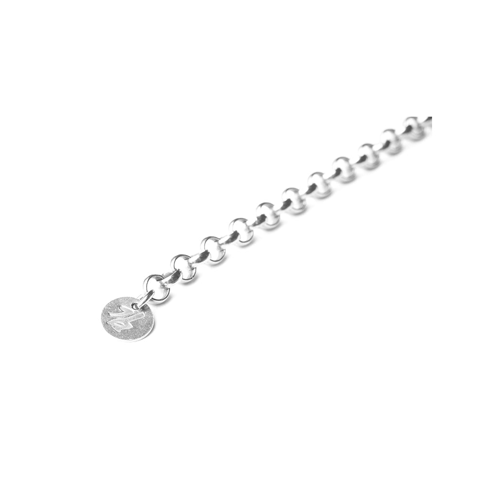 hana kim recycled silver Padlock Bracelet chain with stamped coin