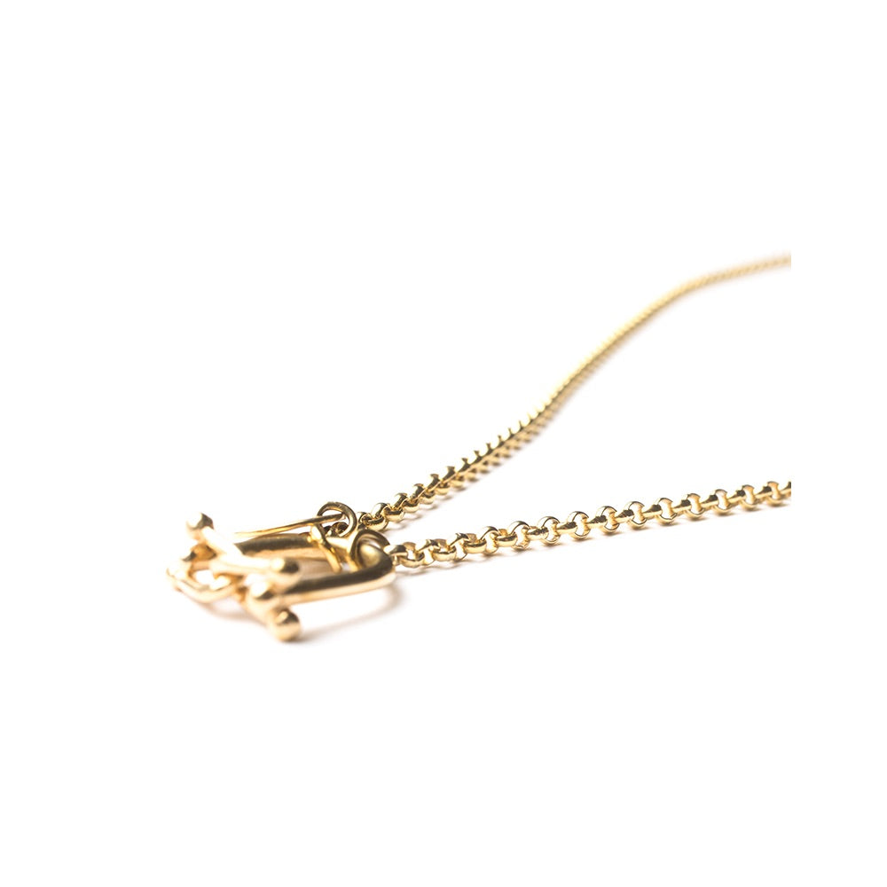 hana kim recycled silver Padlock Necklace gold plated